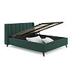 Кровать Betsi с матрасом велюр изумруд С П/М 1600x2000, ортопедическое основание, изголовье мягкое