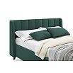 Кровать Betsi с матрасом велюр изумруд С П/М 1600x2000, ортопедическое основание, изголовье мягкое