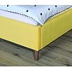 Кровать Betsi с матрасом велюр жёлтый С П/М 1600x2000, ортопедическое основание, изголовье мягкое