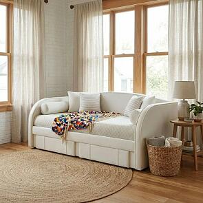 Кровать Elda с матрасом велюр бежевый без П/М 900x2000, изголовье мягкое