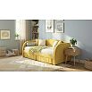 Кровать Elda с матрасом велюр жёлтый без П/М 900x2000, изголовье мягкое