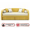 Кровать Elda с матрасом велюр жёлтый без П/М 900x2000, изголовье мягкое