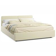 Мягкая кровать Erika 1600 бежевая с подъемным механизмом