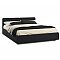 Кровать Erika велюр черный с подъемным механизмом 1600x2000, ортопедическое основание, изголовье мягкое