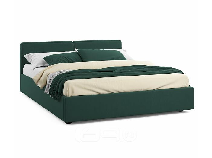 Мягкая кровать Erika 1600 изумруд с подъемным механизмом