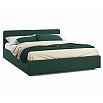 Кровать Erika с матрасом велюр изумруд С П/М 1600x2000, ортопедическое основание, изголовье мягкое