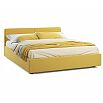 Кровать Erika с матрасом велюр желтый С П/М 1600x2000, ортопедическое основание, изголовье мягкое