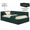 Кровать Milena с матрасом велюр изумруд без П/М 1200x2000, изголовье мягкое