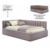 Кровать Milena с матрасом велюр лиловый без П/М 1200x2000, изголовье мягкое