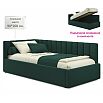 Кровать Milena с матрасом велюр изумруд С П/М 900x2000, ортопедическое основание, изголовье мягкое