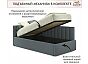 Кровать Milena велюр серый С П/М 900x2000, ортопедическое основание, изголовье мягкое
