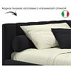 Кровать Milena с матрасом велюр темный С П/М 900x2000, ортопедическое основание, изголовье мягкое