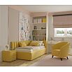 Кровать Milena с матрасом велюр жёлтый без П/М 900x2000, изголовье мягкое