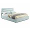Кровать Neo велюр мята пастель с подъемным механизмом 1600x2000, ортопедическое основание, изголовье мягкое