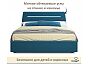 Кровать Neo с подсветкой велюр синий С П/М 1600x2000, ортопедическое основание, изголовье мягкое