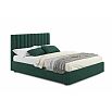 Кровать Olivia с матрасом велюр изумруд без П/М 1400x2000, изголовье мягкое