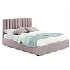 Кровать Olivia с матрасом велюр лиловый без П/М 1400x2000, изголовье мягкое