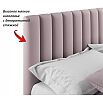 Кровать Olivia с матрасом велюр лиловый С П/М 1400x2000, ортопедическое основание, изголовье мягкое
