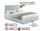 Кровать Olivia велюр мята пастель без П/М 1400x2000, ортопедическое основание, изголовье мягкое