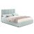 Кровать Olivia с матрасом велюр мята пастель без П/М 1400x2000, изголовье мягкое