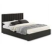 Кровать Olivia с матрасом велюр шоколад без П/М 1400x2000, изголовье мягкое