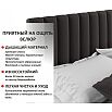 Кровать Olivia с матрасом велюр шоколад С П/М 1400x2000, ортопедическое основание, изголовье мягкое