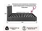 Кровать Olivia велюр темный без П/М 1400x2000, ортопедическое основание, изголовье мягкое