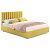 Кровать Olivia с матрасом велюр желтый без П/М 1400x2000, изголовье мягкое