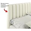 Кровать Olivia с матрасом велюр бежевый С П/М 1600x2000, ортопедическое основание, изголовье мягкое