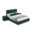 Кровать Olivia с матрасом велюр изумруд без П/М 1600x2000, изголовье мягкое