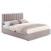 Кровать Olivia с матрасом велюр лиловый без П/М 1600x2000, изголовье мягкое