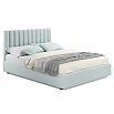 Кровать Olivia с матрасом велюр мятный без П/М 1600x2000, изголовье мягкое