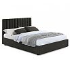 Кровать Olivia с матрасом велюр шоколадный без П/М 1600x2000, изголовье мягкое