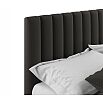 Кровать Olivia с матрасом велюр шоколадный без П/М 1600x2000, изголовье мягкое