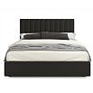 Кровать Olivia с матрасом велюр шоколадный без П/М 1600x2000, изголовье мягкое