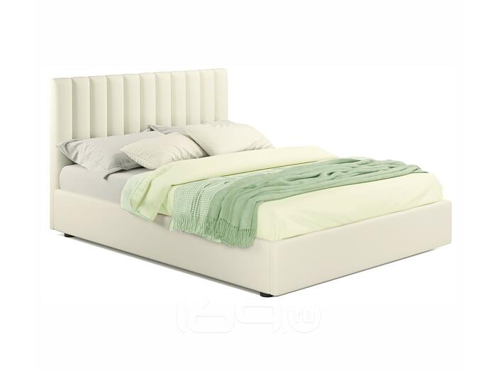Мягкая кровать Olivia 1800 беж с ортопедическим основанием