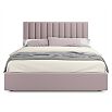 Кровать Olivia с матрасом велюр лиловый без П/М 1800x2000, изголовье мягкое