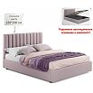 Кровать Olivia с матрасом велюр лиловый С П/М 1800x2000, ортопедическое основание, изголовье мягкое