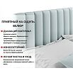 Кровать Olivia с матрасом велюр мята пастель С П/М 1800x2000, ортопедическое основание, изголовье мягкое