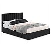 Кровать Olivia с матрасом велюр темный без П/М 1800x2000, изголовье мягкое