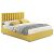 Кровать Olivia с матрасом велюр желтый без П/М 1800x2000, изголовье мягкое