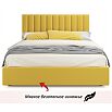Кровать Olivia с матрасом велюр жёлтый С П/М 1800x2000, ортопедическое основание, изголовье мягкое
