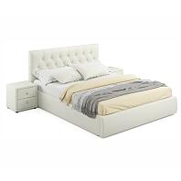 Кровать Verona велюр бежевый С П/М 1600x2000, изголовье мягкое