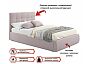 Кровать Selesta велюр лиловый без П/М 1200x2000, ортопедическое основание, изголовье мягкое