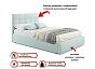 Кровать Selesta велюр мята пастель без П/М 1200x2000, ортопедическое основание, изголовье мягкое