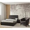 Кровать Selesta с матрасом велюр шоколад без П/М 1200x2000, изголовье мягкое