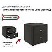 Кровать Selesta с матрасом велюр шоколад без П/М 1200x2000, изголовье мягкое