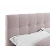 Кровать Selesta с матрасом велюр лиловый без П/М 1400x2000, изголовье мягкое