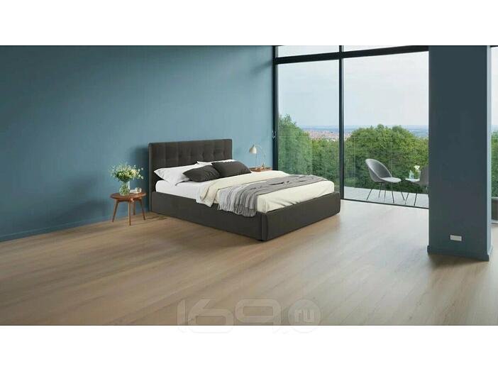 Кровать Selesta с матрасом велюр шоколад без П/М 1400x2000, изголовье мягкое