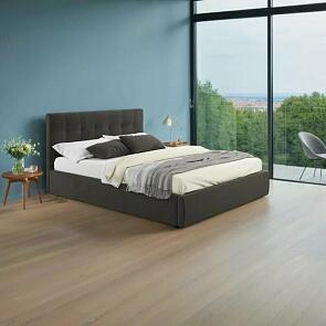 Кровать Selesta с матрасом велюр шоколад без П/М 1400x2000, изголовье мягкое